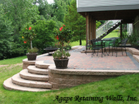 Curved Steps to Paver Patio